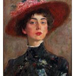 SCUOLA ITALIANA, Portrait of a woman with a hat