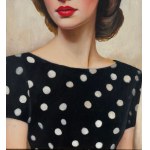 ANONIMO, Portrait of a woman with a hat