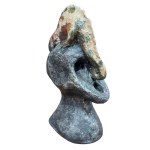 Skull with a reptile