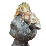 Skull with a reptile