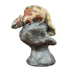 Skull with a reptile