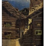 ANONIMO, Landscape with houses and a small staircase