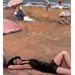 ANONIMO, Coastal scene with bathers