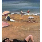 ANONIMO, Coastal scene with bathers