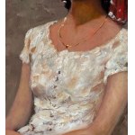 ANONIMO, Portrait of a woman with a headdress