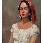 ANONIMO, Portrait of a woman with a headdress