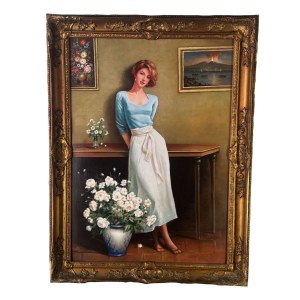 ANONIMO, Portrait of a woman indoors