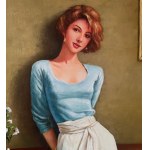 ANONIMO, Portrait of a woman indoors