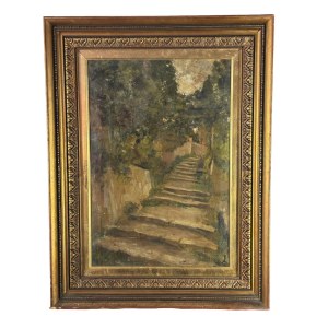 UNIDENTIFIED SIGNATURE, Small street with trees