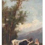 Landscape with a peasant woman and her flock