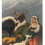 Landscape with a peasant woman and her flock