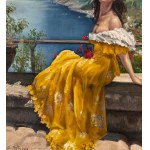 SALVATORE TESTA, Portrait of a young woman on the coast - Salvatore Testa