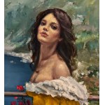 SALVATORE TESTA, Portrait of a young woman on the coast - Salvatore Testa