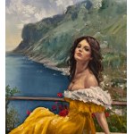 SALVATORE TESTA, Portrait of a young woman on the coast - Salvatore Testa