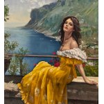 SALVATORE TESTA, Portrait of a young woman on the coast - Salvatore Testa