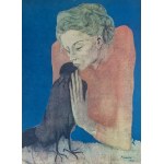 Pablo Picasso (1881-1973), Dziewczyna z krukiem 1976 (1901)