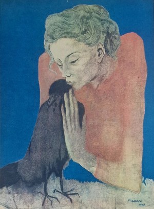 Pablo Picasso (1881-1973), Dziewczyna z krukiem 1976 (1901)