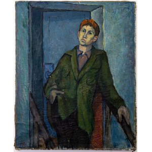 Maksymilian Stratanowski (1913-1987), Portrait of a boy with chestnut hair, ca. 1970.