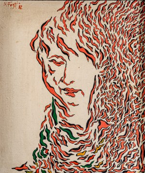 Andrzej Fogtt, ur. 1950, Portret Moniki Małkowskiej, 1982r.