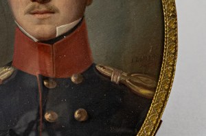 Julius Domschat, Portret mężczyzny w mundurze porucznika armii pruskiej, ok.1910 r.