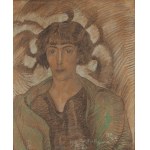 Stanislaw Ignacy Witkiewicz, Witkacy (1885 Warsaw - 1939 Jeziory, Polesie), Portrait of a Woman in a Green Shawl, 1925