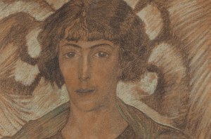 Stanisław Ignacy Witkiewicz \ Witkacy (1885 Warszawa - 1939 Jeziory na Polesiu), Portret kobiety w zielonym szalu, 1925