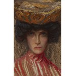 Henryk Uziembło (1879 Myślachowice near Kraków - 1949 Kraków), "Portrait of a Woman in a Hat," 1906
