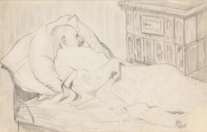 Stanisław Wyspiański (1869 Kraków - 1907 Kraków), Leżący, 1900