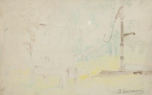 Jacek Malczewski (1854 Radom - 1929 Kraków), Podwórze ze studnią