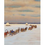 Julian Fałat (1853 Tuligłowy - 1929 Bystra), Kulig in Nesvizh