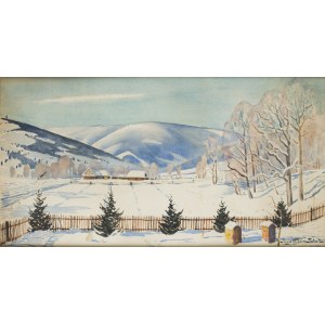 Togo Kazimierz Fałat (1904 - 1981 Londra), Paesaggio invernale