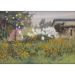 Soter Jaxa Malachowski (1867 Wolanów near Odesa - 1952 Kraków), View of the Garden