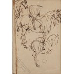 Piotr Michałowski (1800 Kraków - 1855 Krzyżtoporzyce k. Krakowa), Studium konia (recto) / Szkice koni (verso)