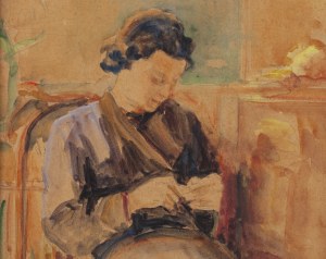 Jan Dutkiewicz (1911 - 1983 ), Szyjąca, 1940