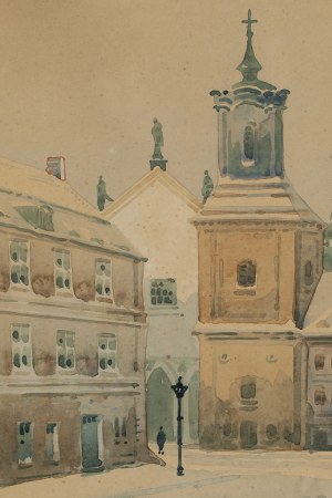 Władysław Stachowicz (1911 Warszawa - 1979 Warszawa), Widok na ulicę Freta