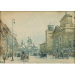 Wladyslaw Chmielinski (1911 Warsaw - 1979 Warsaw), View of the Castle Square in Warsaw