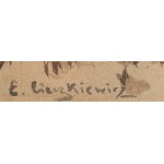 Edmund Cieczkiewicz (1872 Barszczowice - 1958 Rytro near Nowy Sącz), Forest landscape in the light of the moon