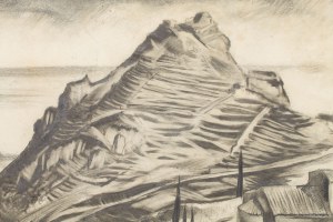 Bolesław Cybis (1895 Folwark Massandra na Krymie - 1957 Trenton (New Jersey, USA)), Pejzaż włoski - Wezuwiusz, 1930