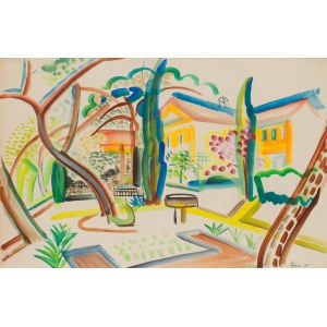 Zdzisław Cyankiewicz (1912 Czechowice - 1981 Paris), Blick in den Garten, 1948