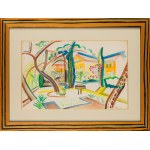 Zdzisław Cyankiewicz (1912 Czechowice - 1981 Paris), Blick in den Garten, 1948