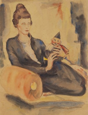 Zygmunt Waliszewski (1897 Petersburg - 1936 Warszawa), Portret Jeleny Pietrakowskiej, 1917