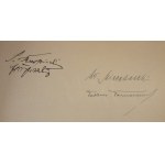 Bank Polski 1828-1928. to commemorate the centenary jubilee of its opening. Warsaw 1928. autographs: Stanislaw Karpinski (president), Wladyslaw Mieczkowski (vice-president), Tadeusz Tomaszewski (council member) and others. PUBLISHER