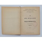 STEFAN BATORY UNIVERSITY IN VILNA - Directory of lectures and composition of the University from 1920 to 1930