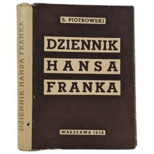 PIOTROWSKI Stanisław - DZIENNIK HANSA FRANKA Tom I-II Wydanie 1