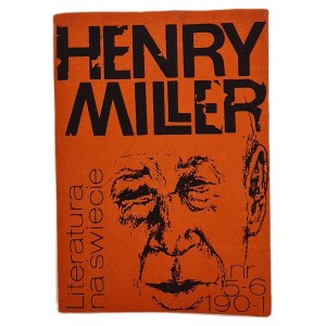 MILLER Henry monthly magazine LITERATURE ON THE WORLD No. 5-6 (190-191) of 1987.