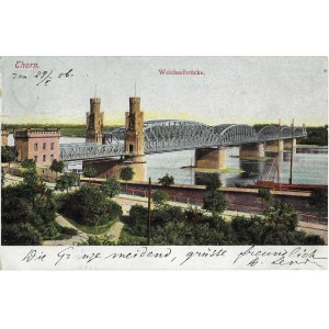 [Postcard] Torun (Thorn). Bridge (Weichselbrücke)