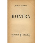MACKIEWICZ Józef - Kontra [wydanie pierwsze Paryż 1957]