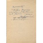 MORCINEK Gustaw - Listy spod morwy. (Sachsenhausen - Dachau) [Paryż 1945] [AUTOGRAF I DEDYKACJA]