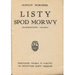 MORCINEK Gustaw - Listy spod morwy. (Sachsenhausen - Dachau) [Paryż 1945] [AUTOGRAF I DEDYKACJA]