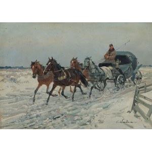 Czeslaw WASILEWSKI, THE CARRIER ON THE SNOW WAY